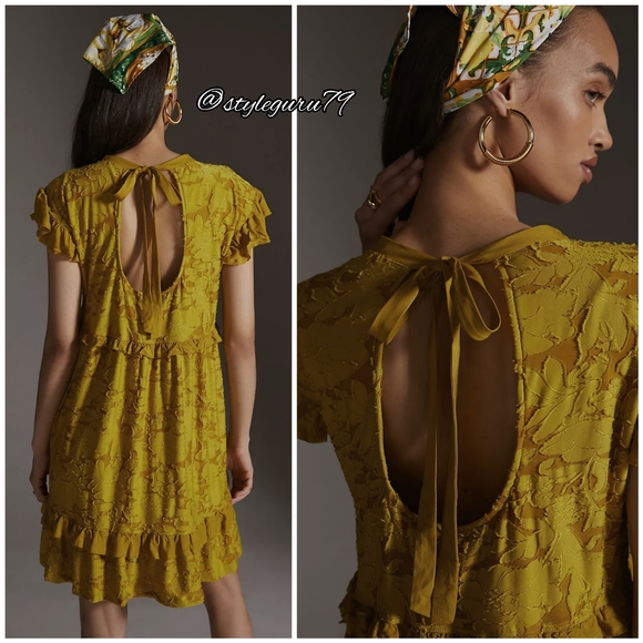 NWT, Anthropologie, Ruffle Mini Dress - Picture 2 of 2